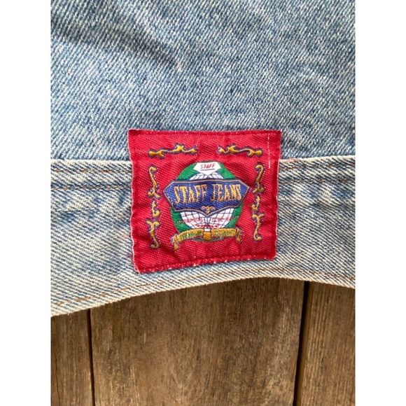 VINTAGE acid wash denim jean jacket size large - Picture 9 of 10